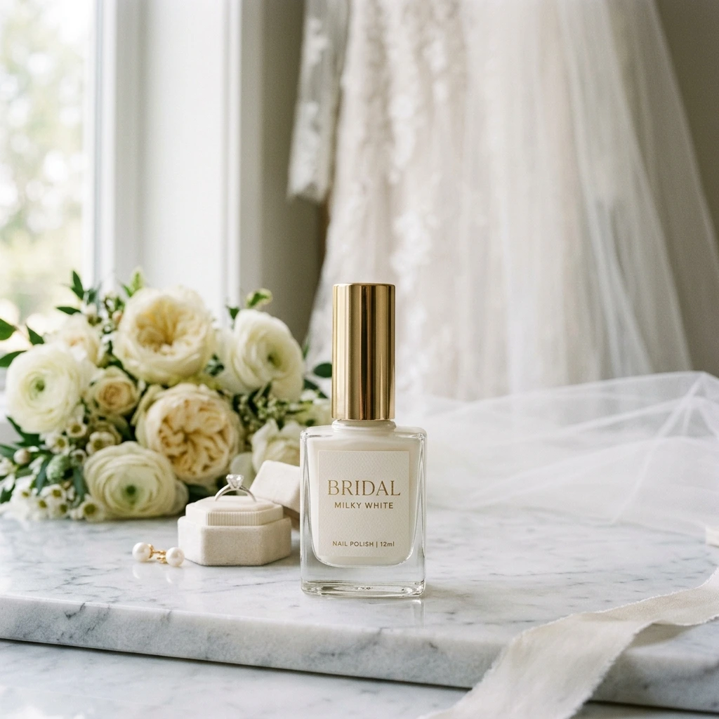 Bridal milky nail polish