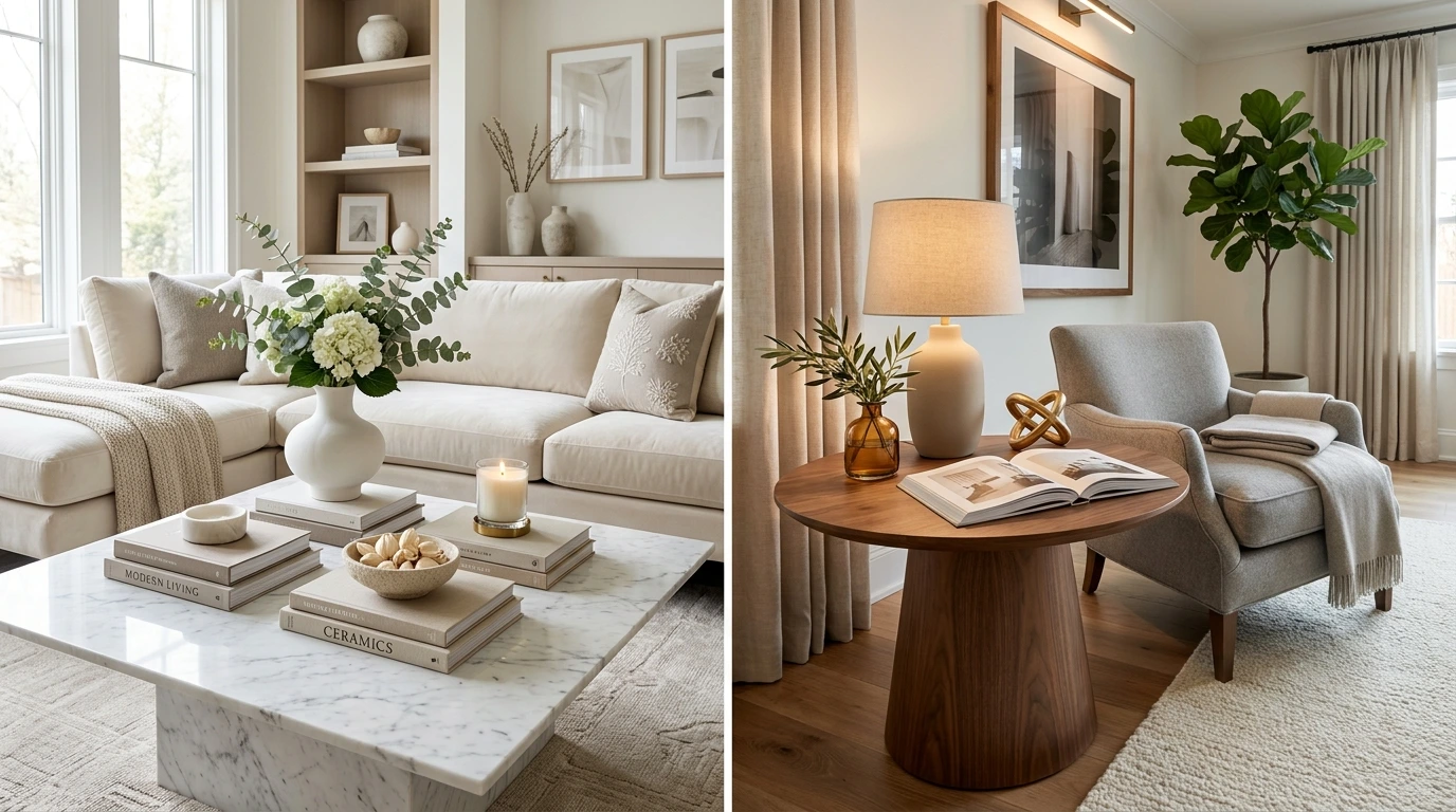 Living Room Table Decor