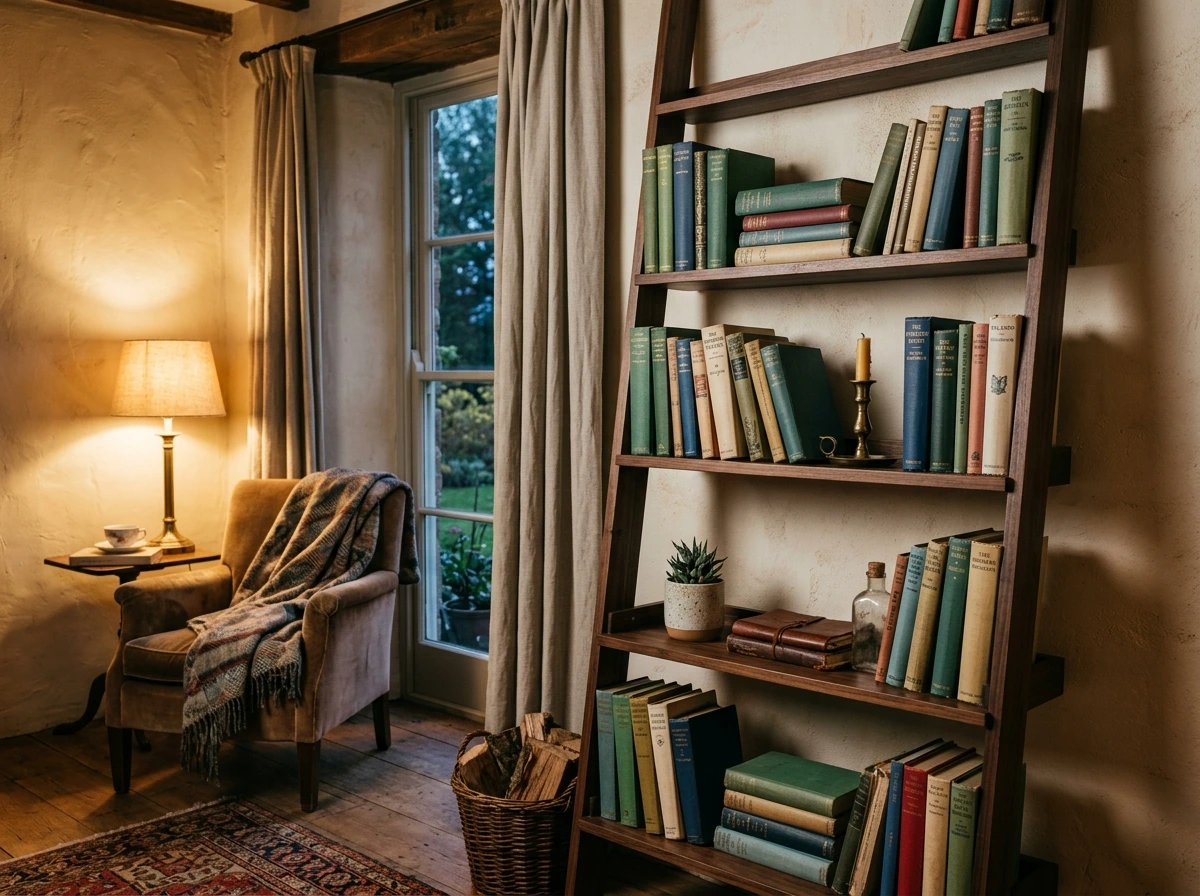 A Bookshelf Built for Dark Academia Bedroom Corners