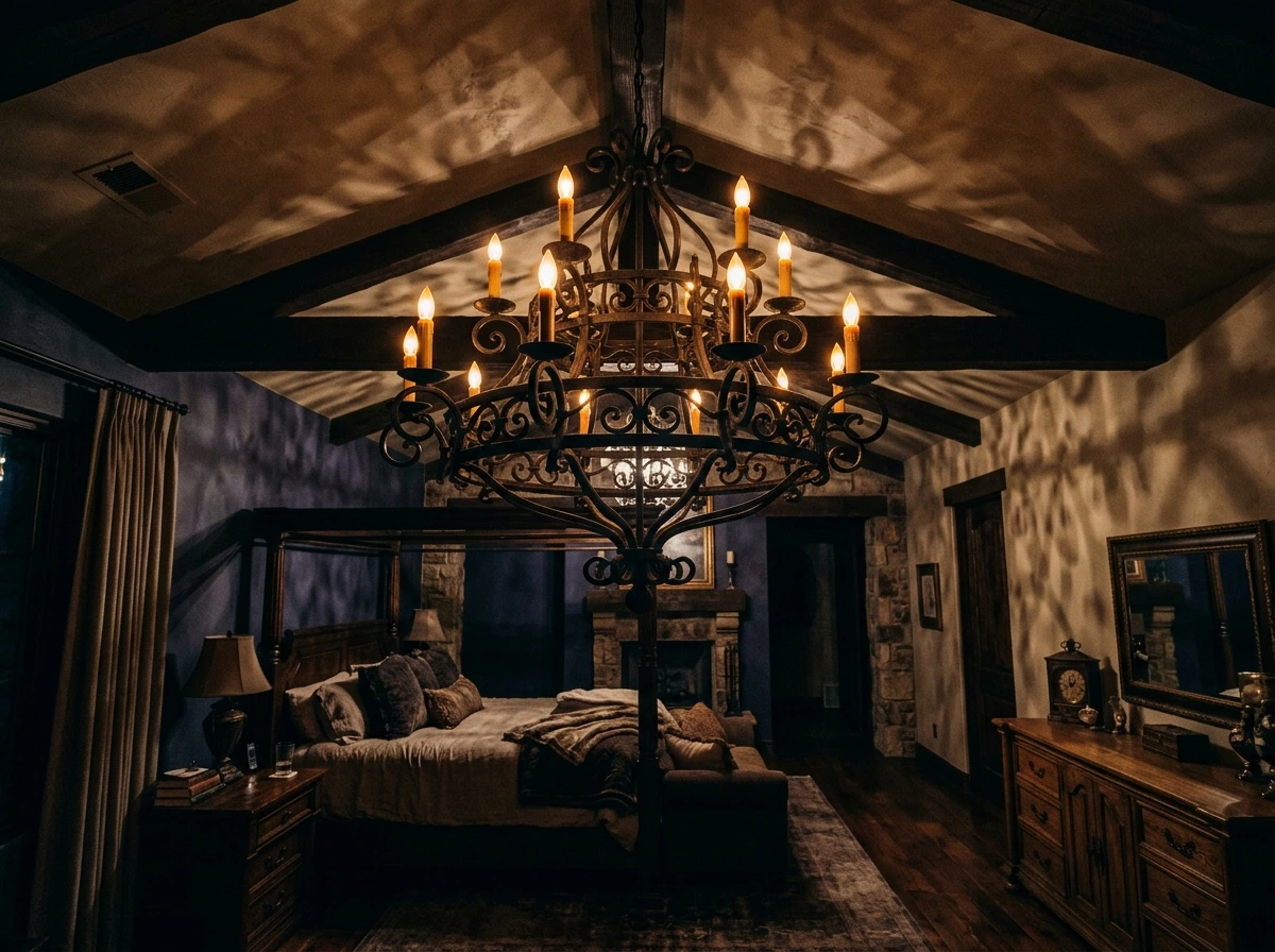 A Candelabra-Style Chandelier Instead of a Modern Fixture