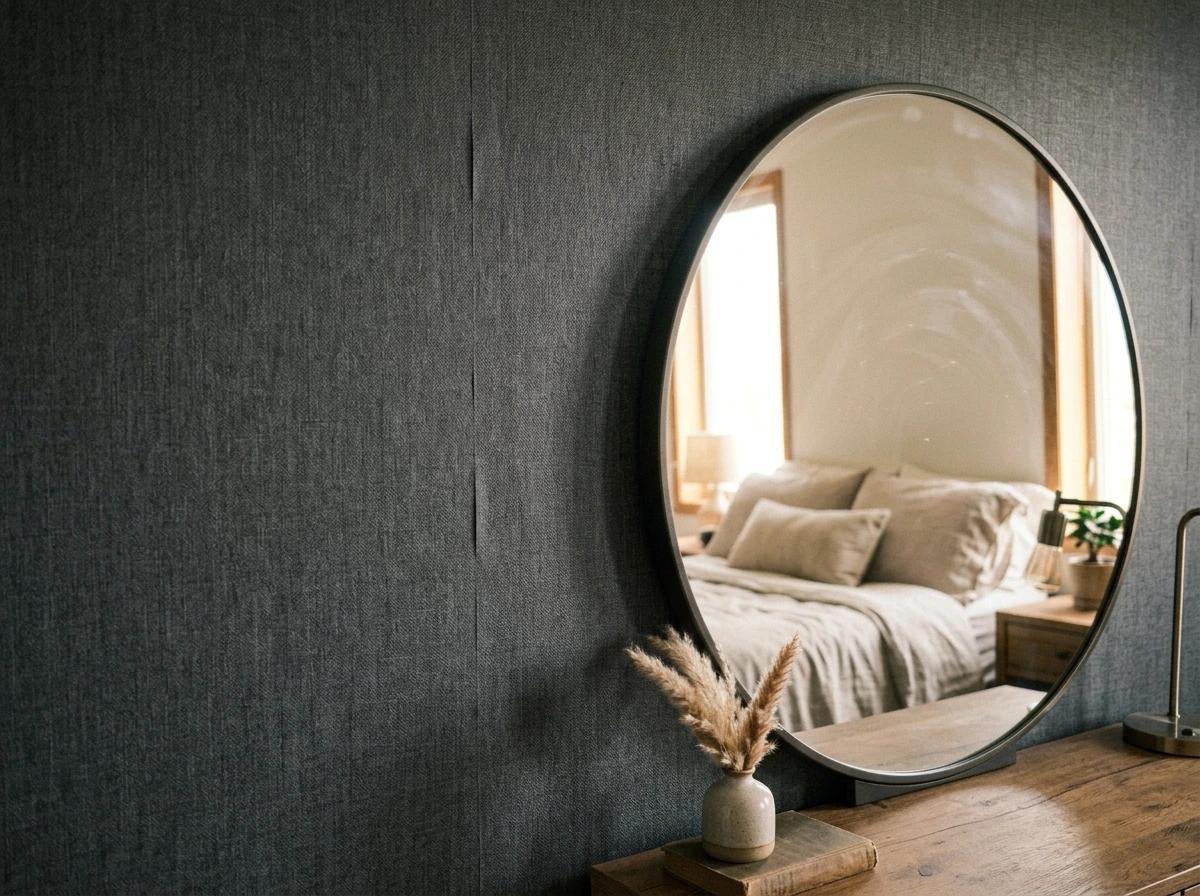 A Charcoal Bedroom in a Rental-Friendly Way