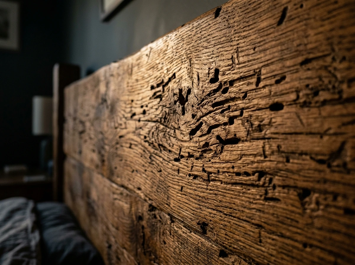 A Distressed Wood Headboard With Real Mileage