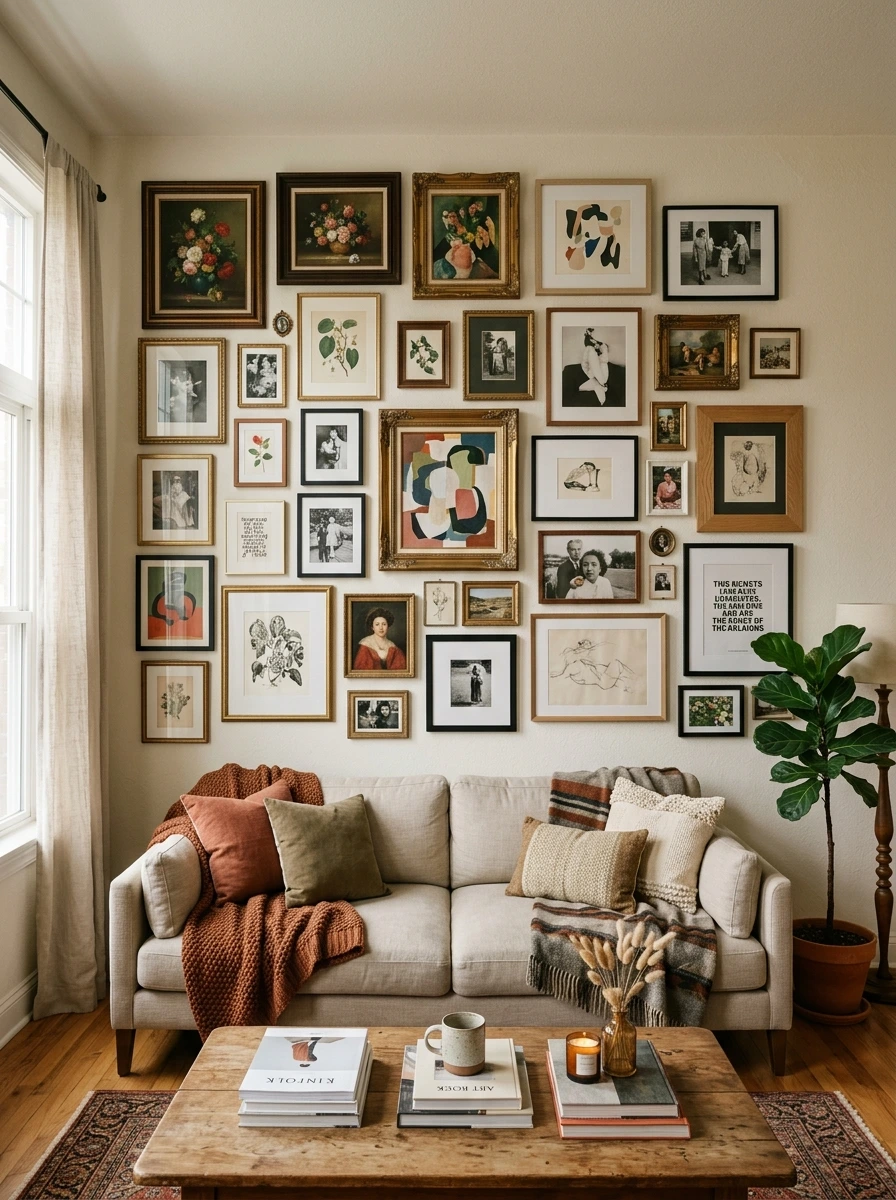 A Gallery Wall That Mixes Every Era on Purpose