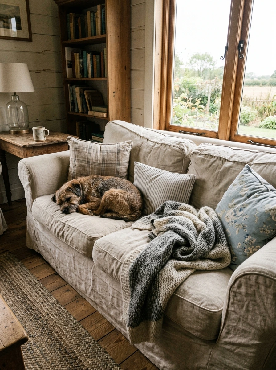 A Slipcovered Sofa for Easy, Lived-In Comfort