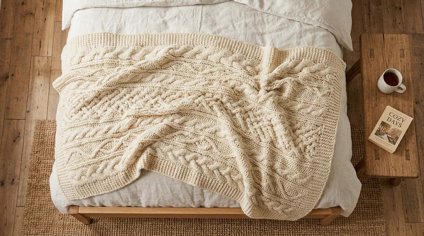 Add One Chunky Knit Throw and Call It a Day