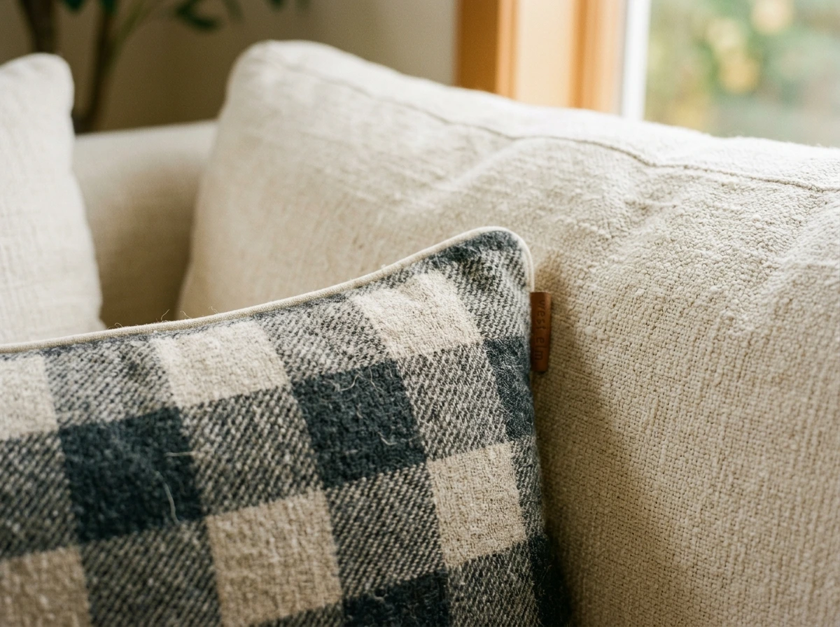 Add Plaid Throw Pillows Without Looking Like a Cabin