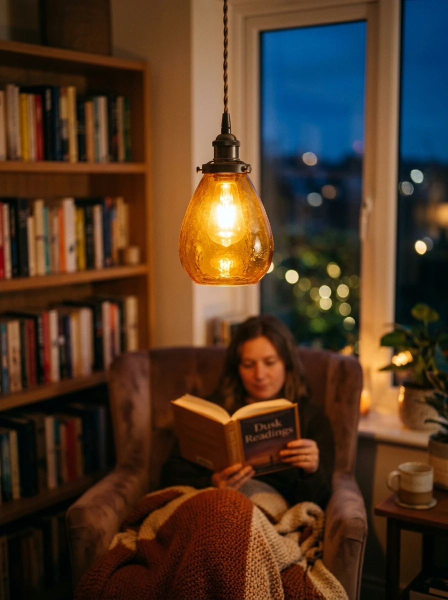 Amber Glass Lighting for a Golden-Hour Glow