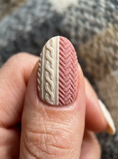 An Ombre Blend Turns Two Seasonal Tones Into One Cohesive Sweater Nail Look