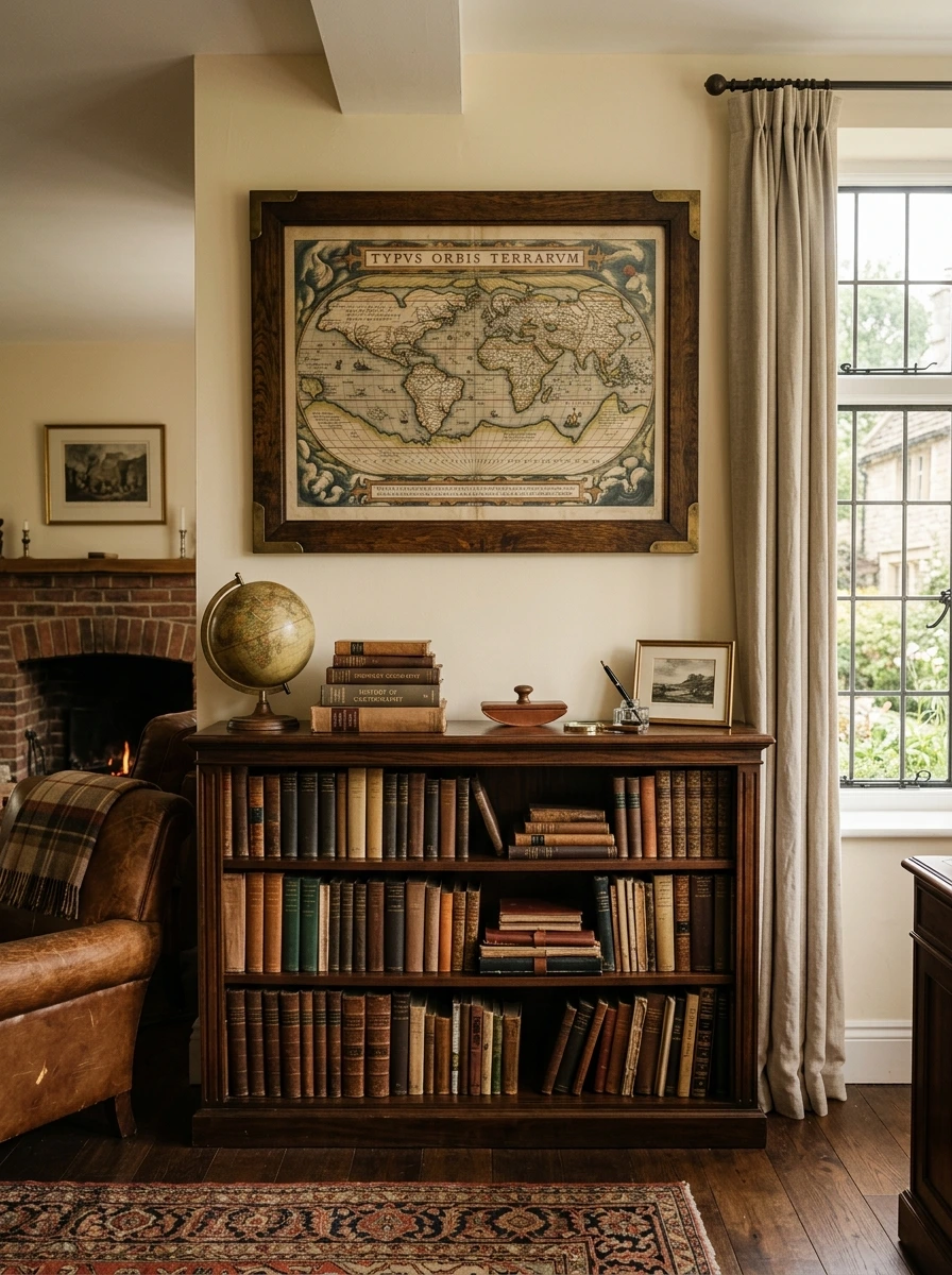 Antique Maps and Framed Documents
