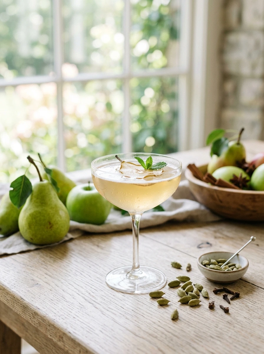 Apple Brandy, Cardamom, Honey. Three Ingredients, One Very Good Cocktail.