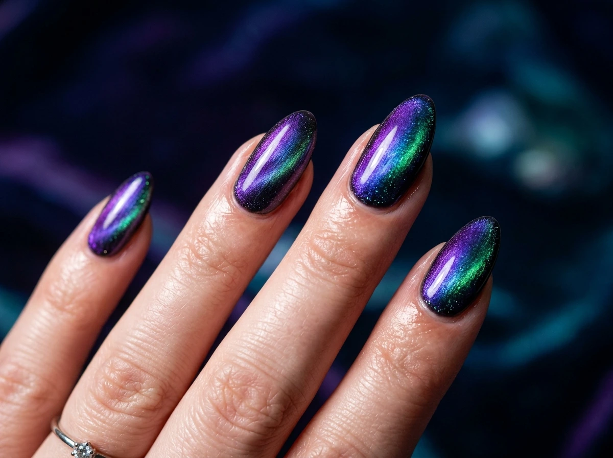 Aurora Cat Eye Nails The Multichrome Version
