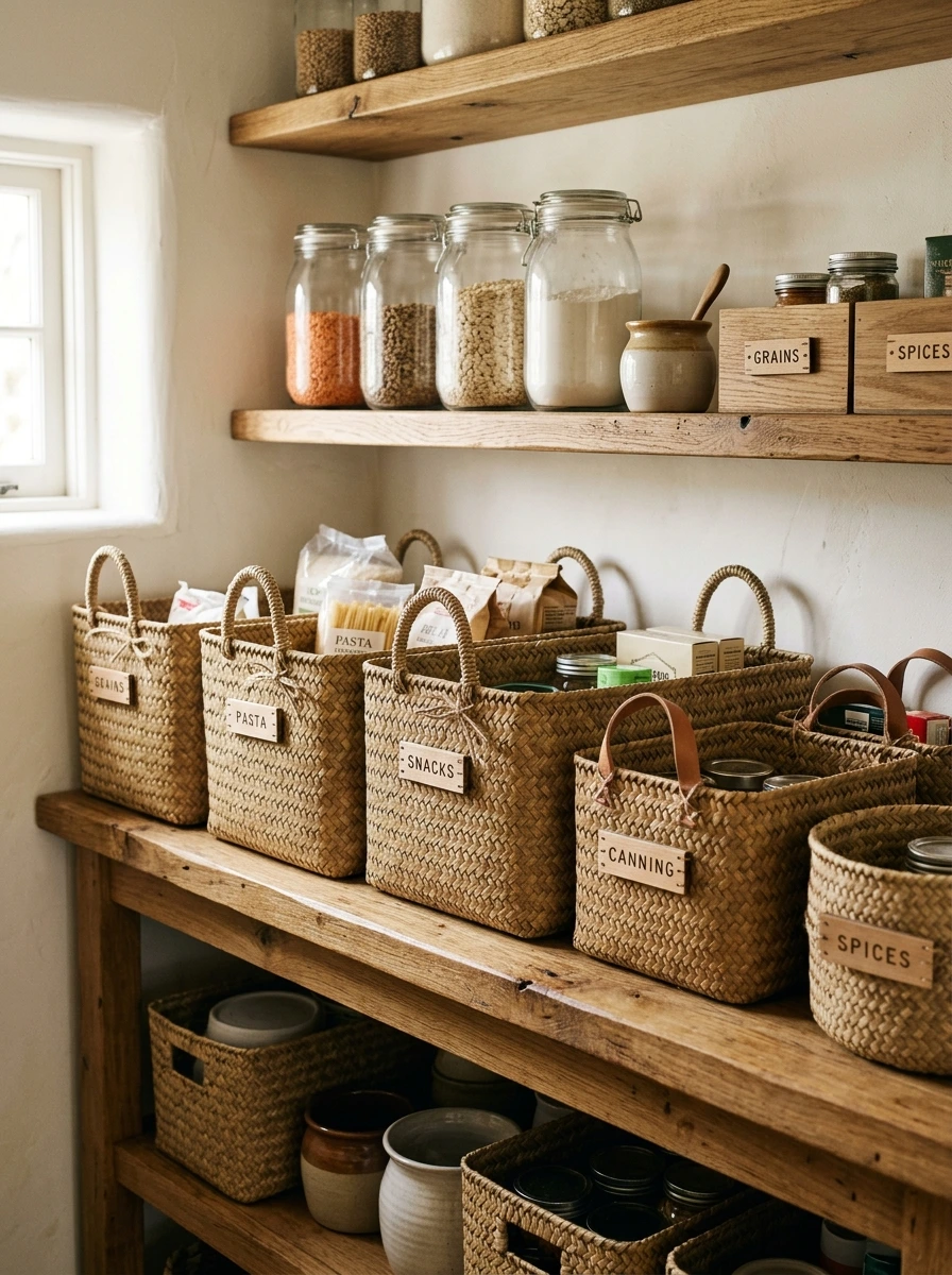 Bins and Baskets That Make Kitchen Storage Look Intentional