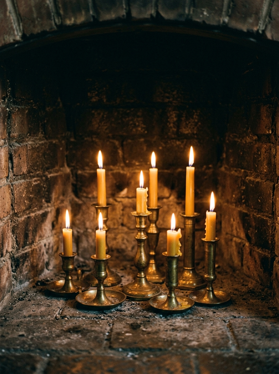 Candles Can Fill a Fireplace That Will Never Hold a Fire Again