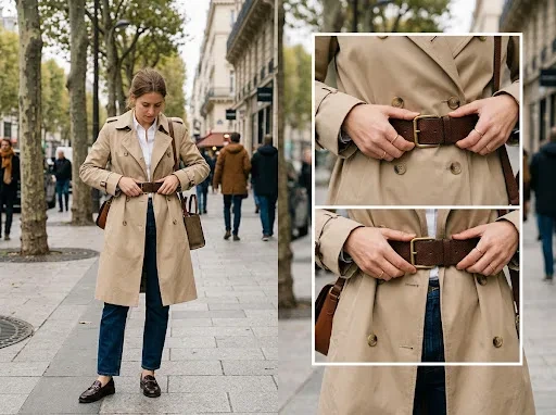 Classic Camel Trench Coat Outfit for a Smart Casual Occasion