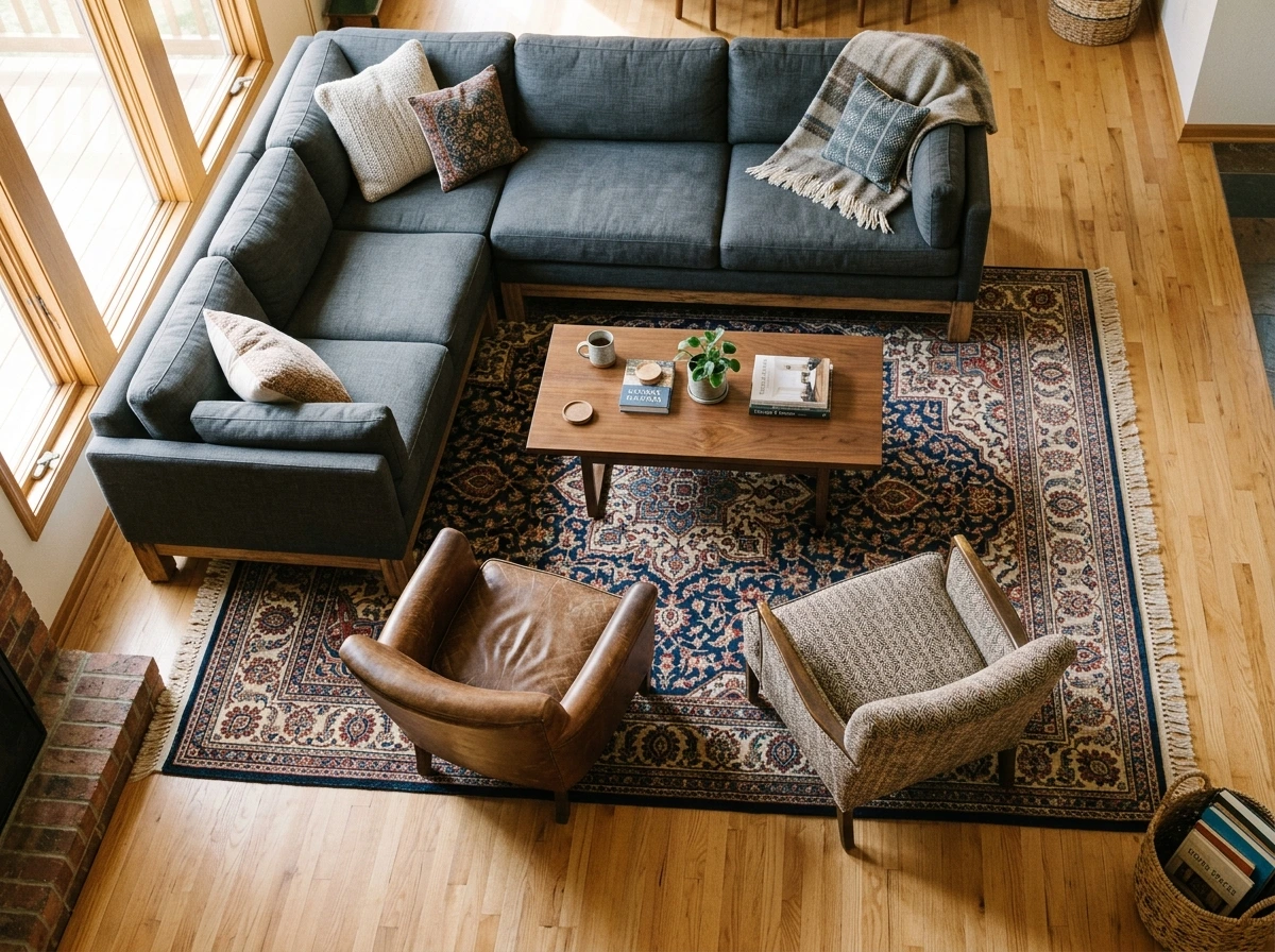 Classic Living Room Rug Placement: The One Measurement That Changes Everything