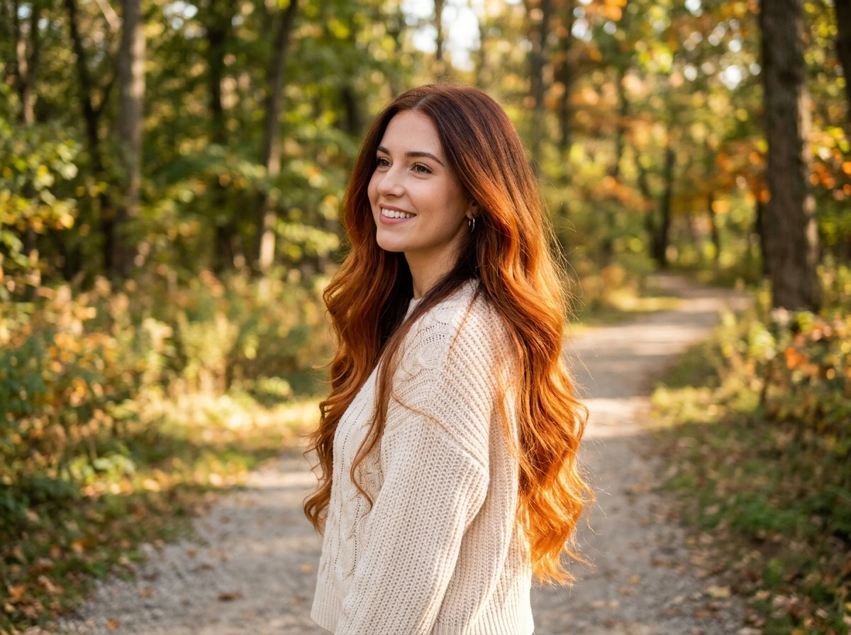Copper Ombre on Long Hair: How the Technique Is Built From Root to End