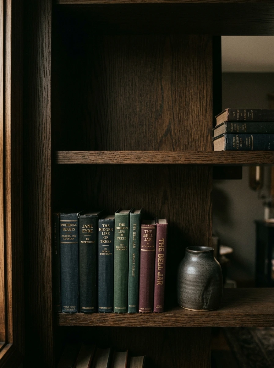 Dark Wood Built-Ins as a Room's Anchor