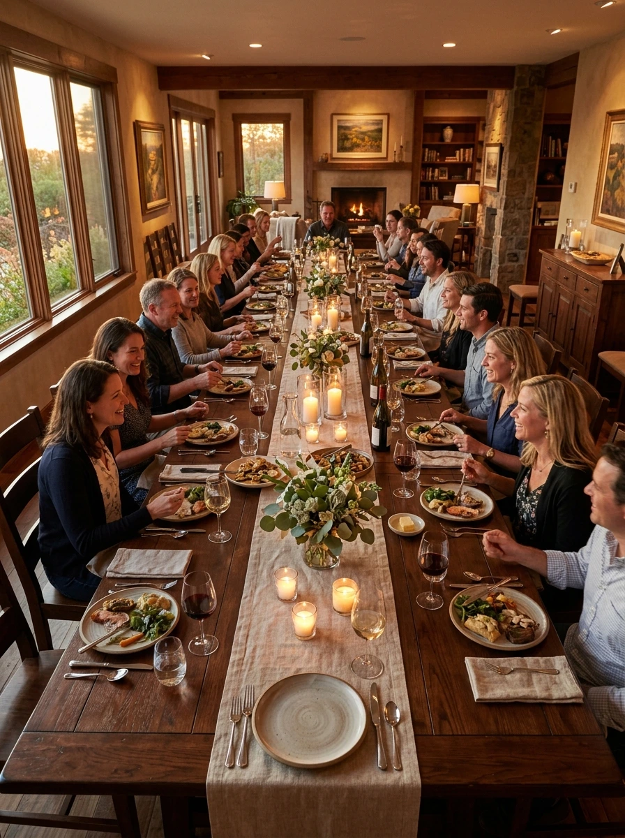 Entry: Dressing the Extended Thanksgiving Table With the Folding Leaves