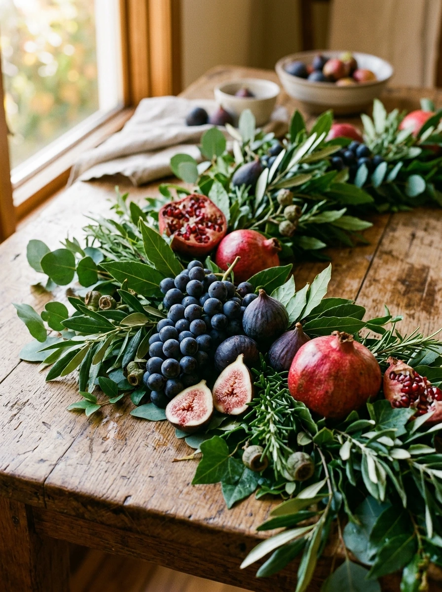 Entry: The Greenery and Fruit Combination That Reads Thanksgiving Harvest