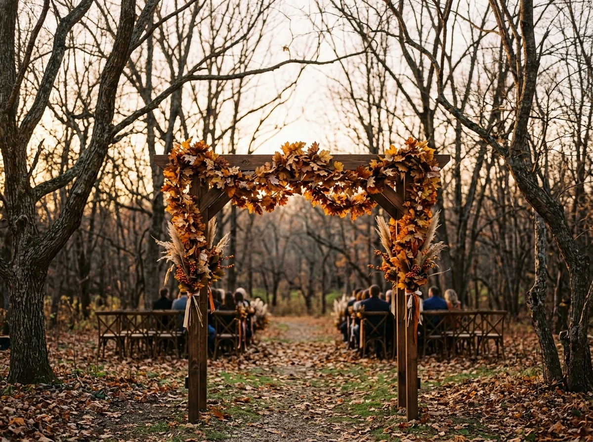 Fall Foliage Canopy Fall Wedding Arch