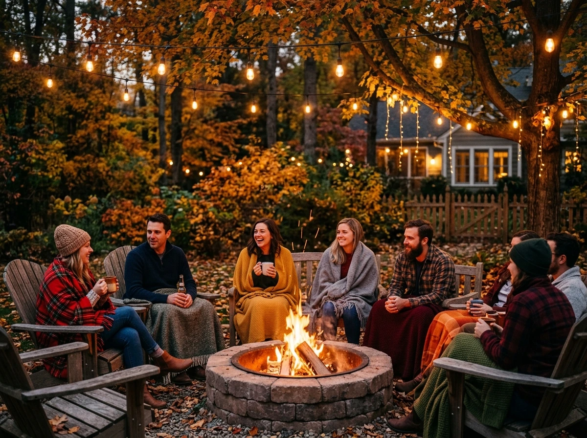 Fall Outdoor Entertaining: Fire Pit, Warm Drinks, and Cozy Seating