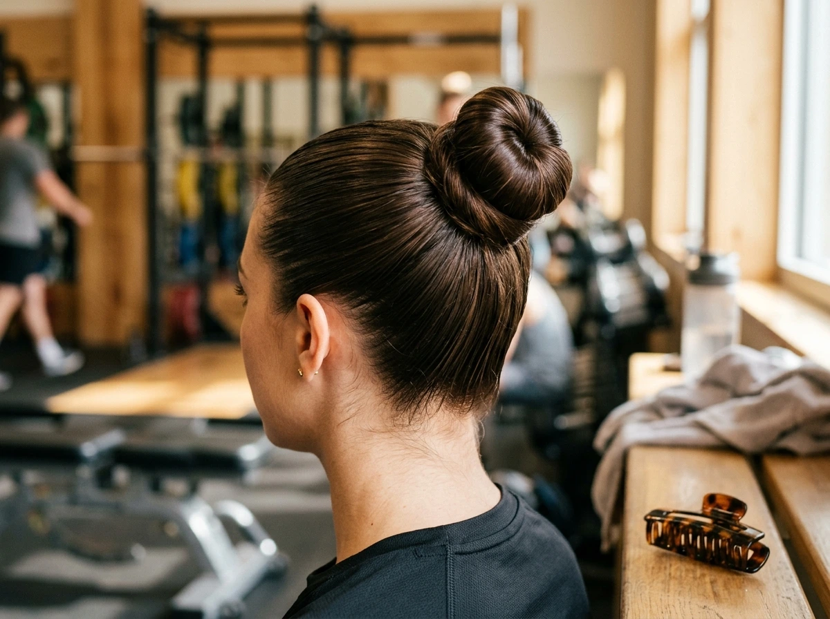 Hair Up Gym Aesthetic - Slick Bun, Claw Clip and Ponytail Styling