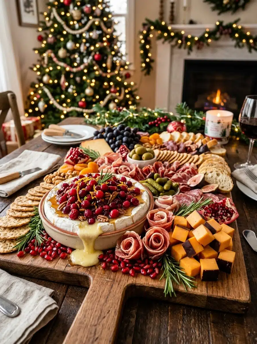 Holiday Charcuterie Board for Thanksgiving and Christmas