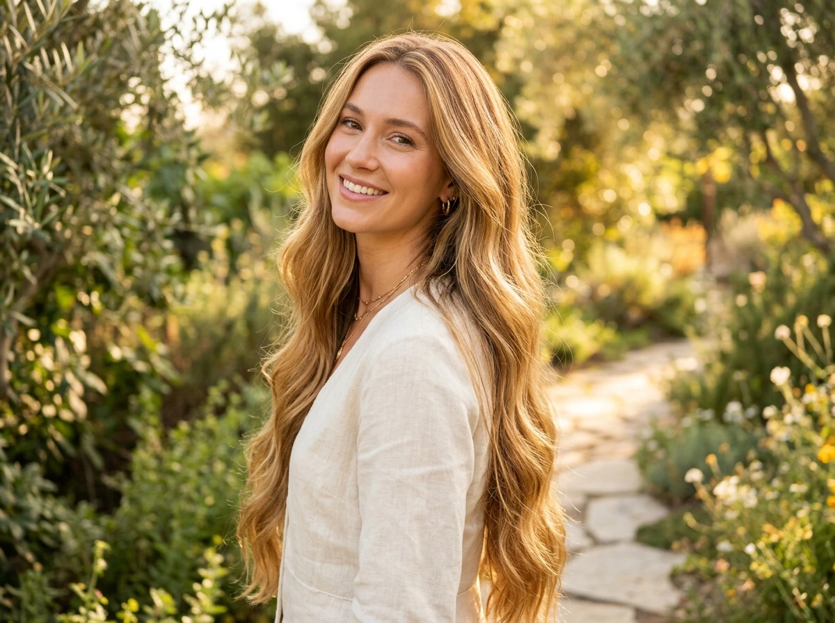 Honey Blonde Long Hair Color for a Warm and Sun-Kissed Result