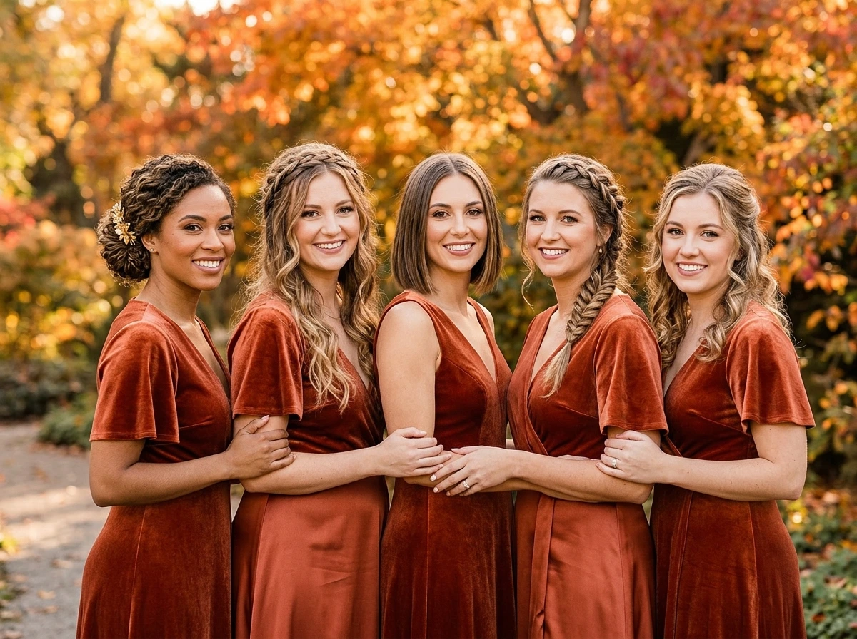 How Bridesmaids Can Coordinate Hairstyles Without Looking Identical