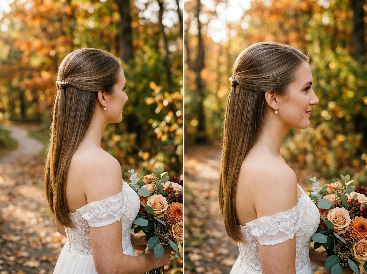 How to Get a Sleek Half-Up With Straight Hair and No Heat