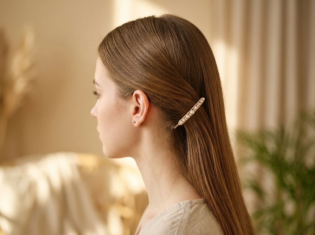 How to Get the Perfect One-Side Pin on Straight Hair