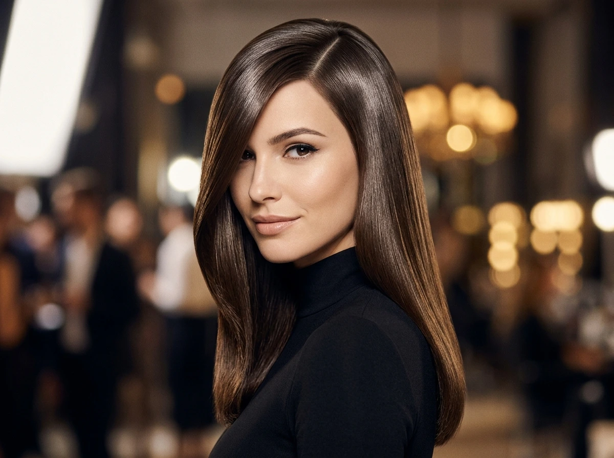How to Style Prom-Ready Straight Hair With a Side Sweep for Weddings
