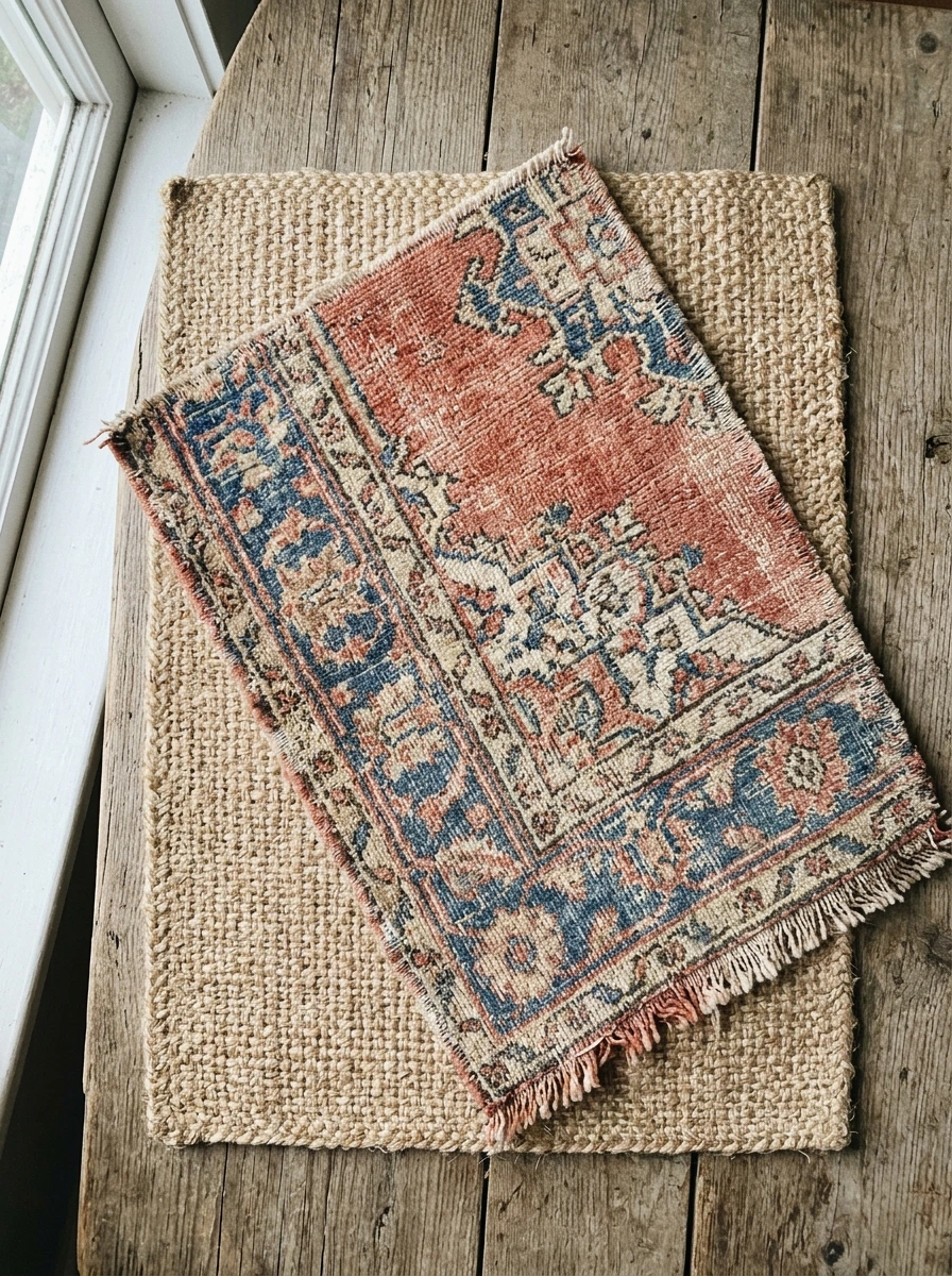 Layered Vintage Rugs for an Old-World Feel