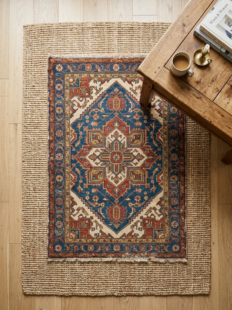Layered Woven Rugs for Texture Without Color
