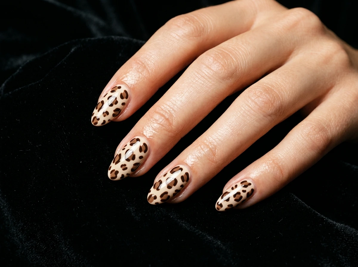 Leopard Print Nails Refined For The Boardroom