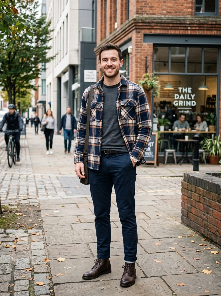 Men's Check Shacket Smart Casual With Dark Chinos: The Honest Take