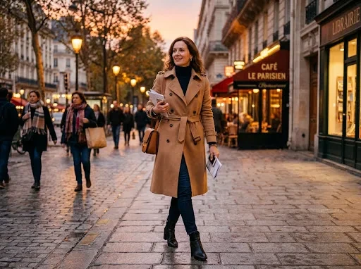 Midi Dress and Ankle Boots: The Casual Trench Coat Outfit Formula