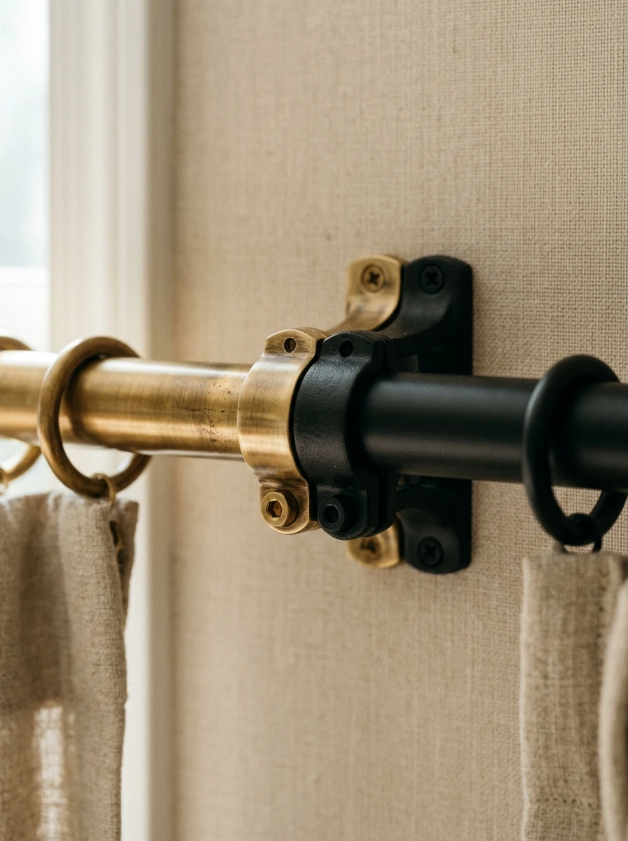 Mixed Metal Hardware Tying an Eclectic Room Together