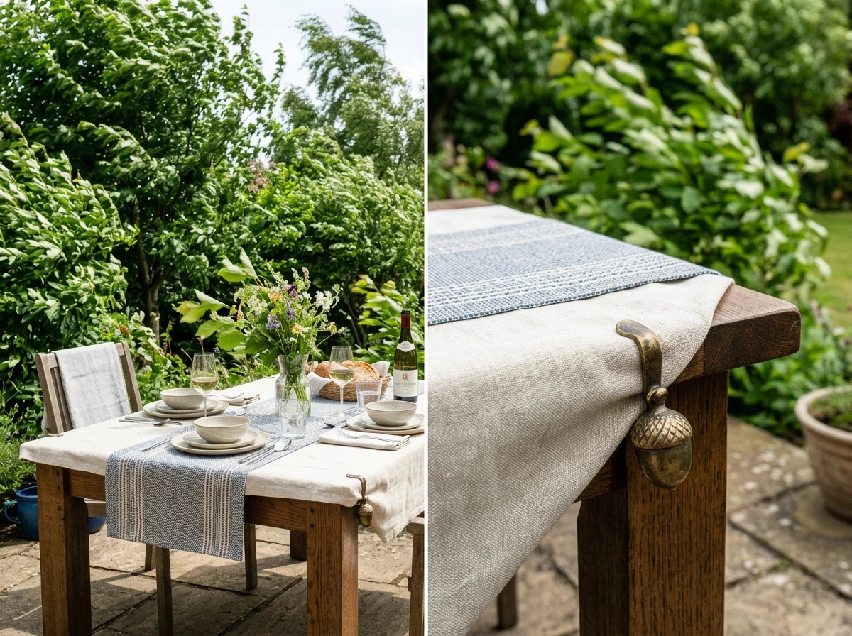 Outdoor Tablecloths That Actually Stay Down in the Wind