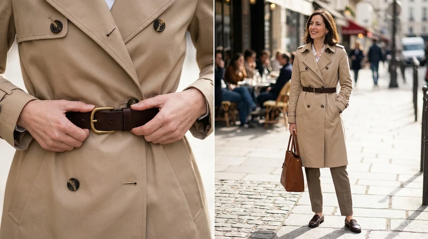 outfit with trench coat