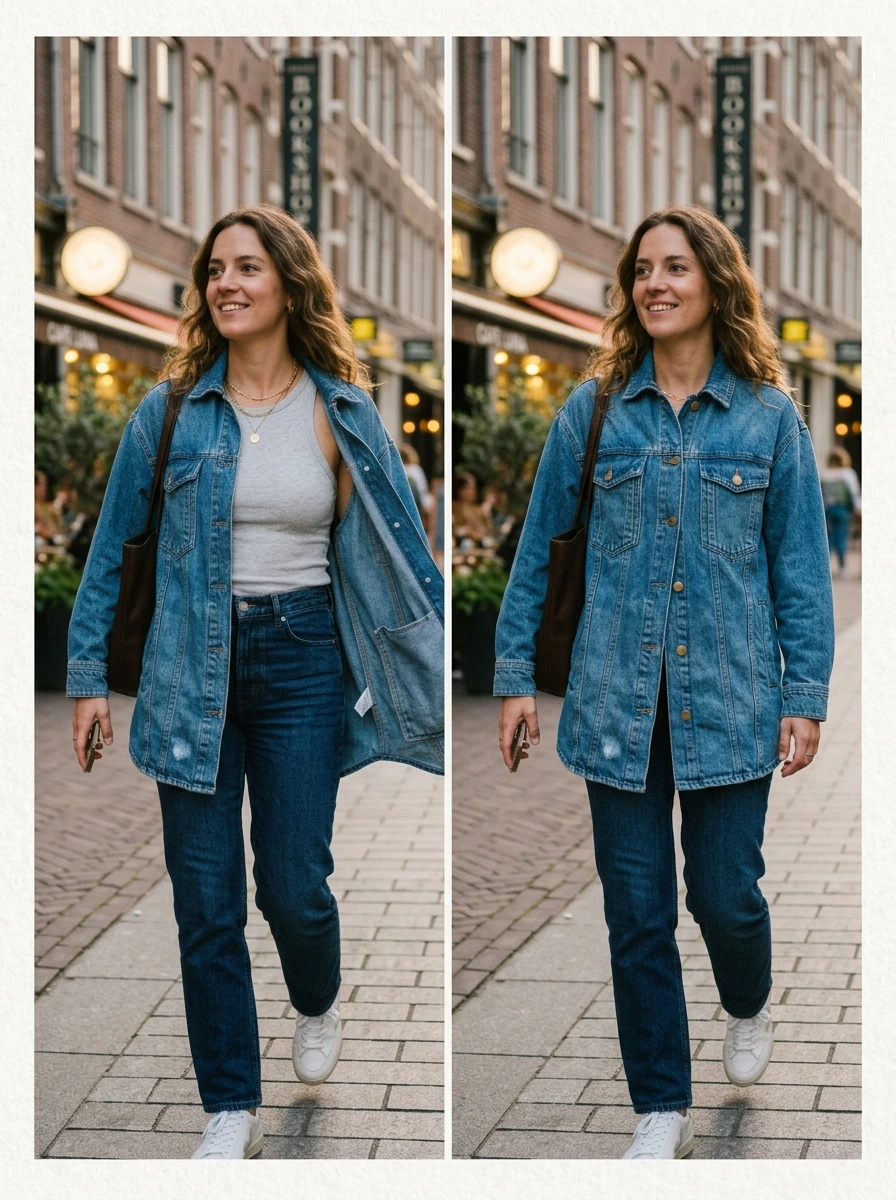 Oversized Denim Shacket as a Light Jacket: The Verdict Is In