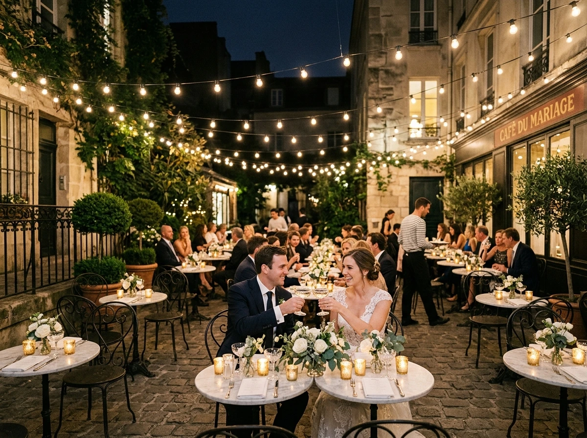 Parisian Romance: Café Lights and Old-World Charm