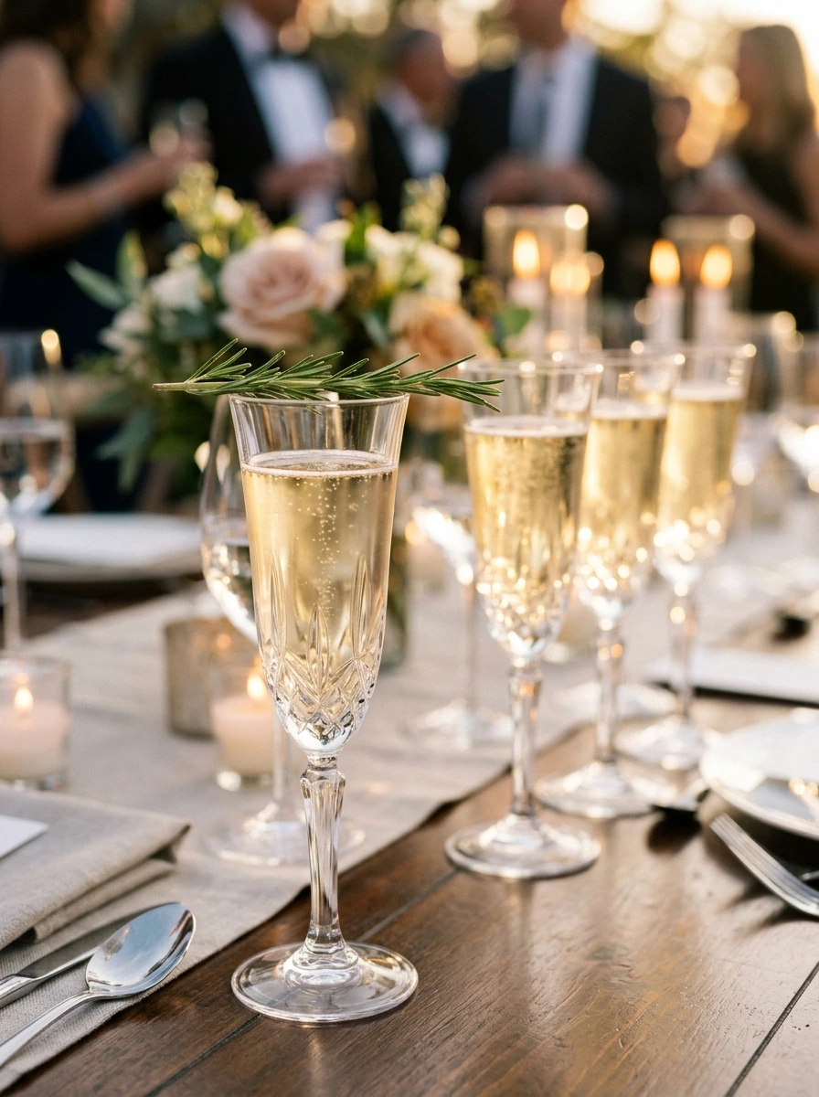 Rosemary Pear Champagne for the Thanksgiving Toast