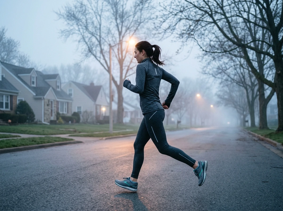 Running Outfit for Outdoor Morning Runs in Cooler Weather