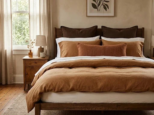 Rust, Oat and the Bedroom That Finally Feels Grounded