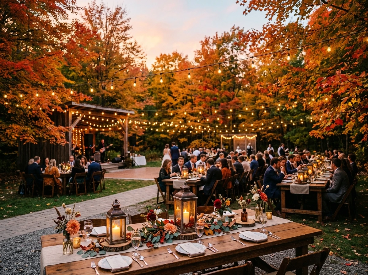 September Fall Foliage: The Ultimate Fall Wedding Reception Theme