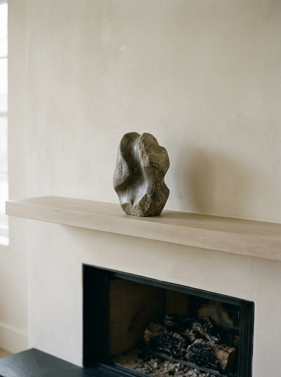 Sometimes One Object on the Mantel Is Exactly Enough