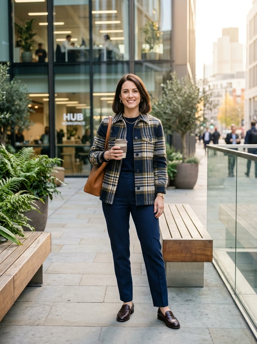 The Check Shacket Work Outfit That Passes Any Dress Code: The Verdict Is In