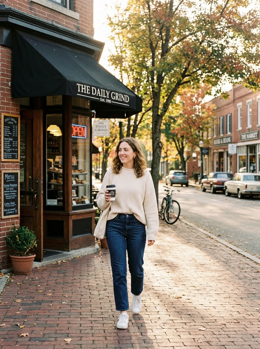 The Cream Sweater and Jeans Outfit I Wear Until Noon