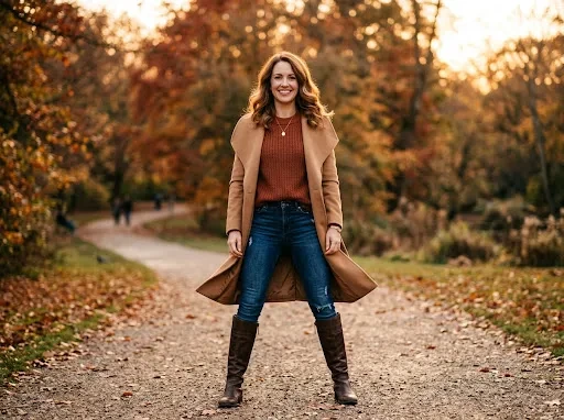 The Fall Picture Outfit Built for Layered, Photogenic Light